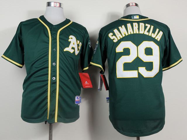 Men Oakland Athletics 29 Samardzija Green MLB Jerseys